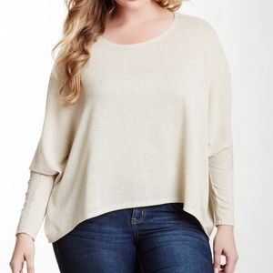 NWT UnaLuna Gold Crystal Look Holiday Brenda Top